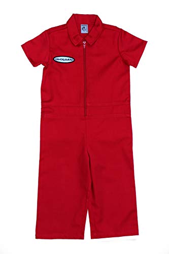 Knuckleheads Kids Monkey Coverall Mechanic Photoshoot Overall For Boys & Girls Jumpsuit Baby Outfit (Red 18 To 24 Months) #TOP22