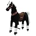 Sweety Toys 7325 Reittier gross Pferd BLACKY auf Rollen für 4 bis 9 Jahre - RIDING ANIMAL