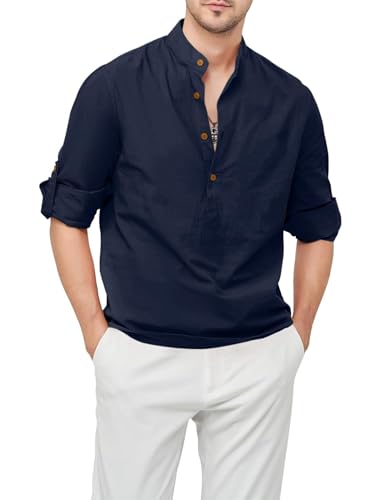 Image of Men's Kurta || Chinese Collar Long Sleeves || Straight Hip Length Kurtas || Short Kurta for Men || for Festival || Function || Occasion Wear Fancy Kurta for || Best Gifts for Mens