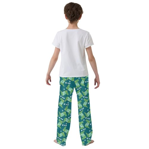 ZZXXB Crocodile Be Wild Boys Long Pants Soft Trousers Elastic Waist Kids Lounge Bottoms with Pockets S-XL3