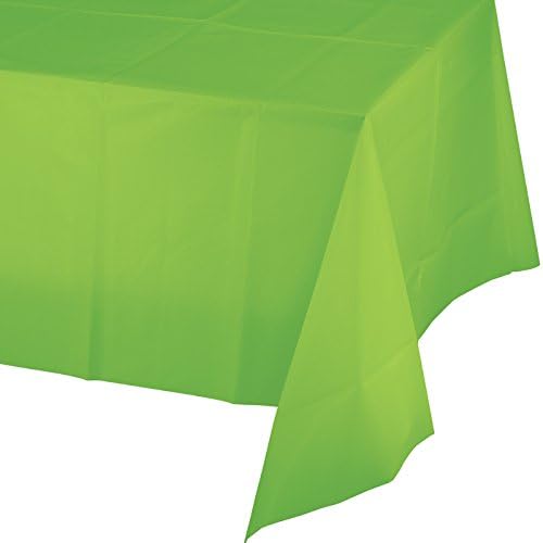 Club Pack of 24 Fresh Lime Green Disposable Plastic Banquet Party Table Covers 108"