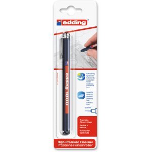 edding 10 x Faserzeichner 1800 profipen Blisterverpackung schwarz 0,3mm