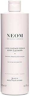 NEOM  Super Shower Power Body Cleanser Shower Gel, 500ml | Spearmint, Rosemary & Eucalyptus | Invigorating Fragrance, Hydrating & Nourishing | 100% Natural Fragrance