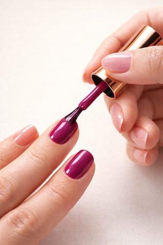 Image of Nail Paint Combo Pack of 2 | Quick Dry | Long Lasting | Glossy Finish (Peach Magenta Combo)