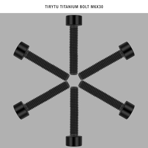 Image of M6x30mm Titanium Bolts, Black, 6PC