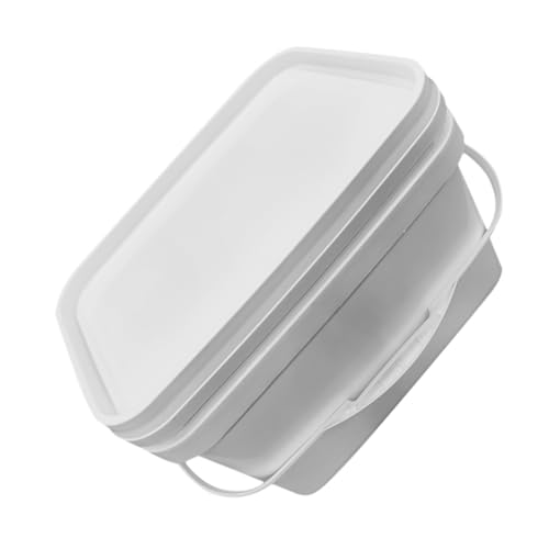 DIYEAH Seau De Peinture avec Couvercle en Polypropylène PP Récipient à Peinture Blanc 10 litres Poignée Intégrée Multi-usages Stockage Chantier Et Atelier