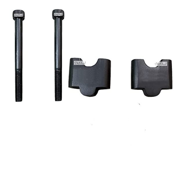 Dhe Best Bike Handle Riser Handle Bar Height Risers Black Clamps Road Riser Compatible with RE Himalayan