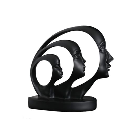 Décoration visage humain noir et or pour sublimer un salon contemporain