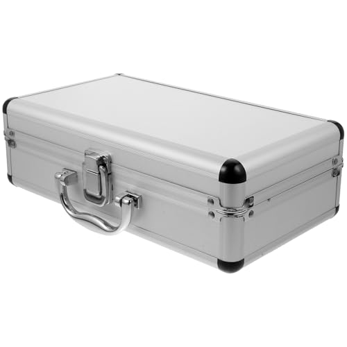 WOONEKY Caja de Herramientas Portátil de Aleación de Aluminio con Cierre Resistente y Duradera Maletín Multifuncional para Medicamentos con Asa Reforzada para Transporte Fácil para Hogar