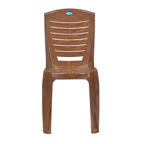 Image of Nilkamal Plastic Chair for Living room |Set of 2 | 3 Year Warranty | For Home, Living Room, Outdoor | Pear Wood Colour | CHR4025