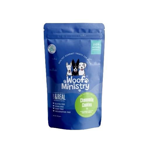 Woof Ministry Chamomile Cookies for Dogs, Minimal Ingredient Dehydrated Dog Treats (Veg Treats -100 Grams) (B0D33S427T) Amazon Price History, Amazon Price Tracker