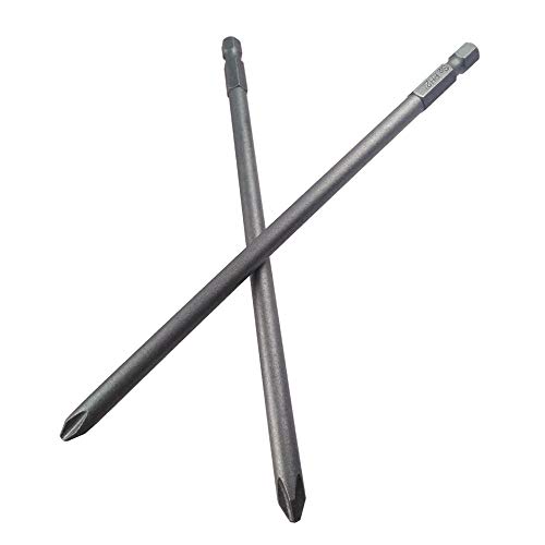 Wolfride 10pcs PH2 Long Magnetic Phillips Driver Bits 1/4 Inch Hex Shank Phillips Head Drill Bit Set Cross head screwdriver bits |5.9 Inch Length