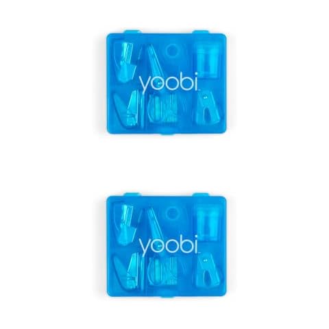 Yoobi Blue Mini Office Supply Kits - Mini School Supplies Kit - Includes Scissors, Mini Stapler, Staple Remover, Staples, Tape Dispenser & More - Cute School, Home or Office Supplies Kit (2-Pack) Cover