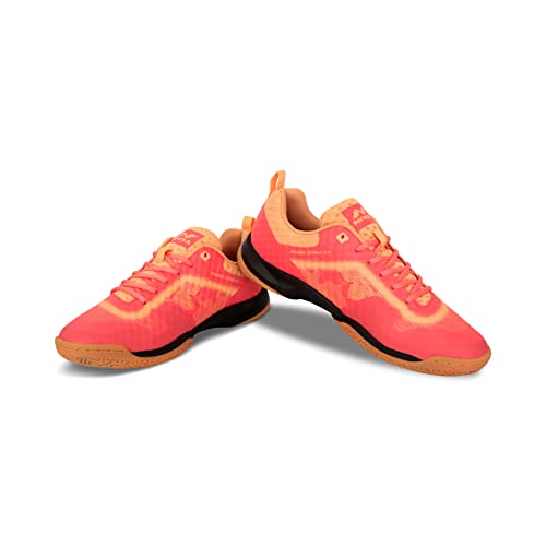 Nivia Powerstrike 3.0 Badminton Shoes for Men | Ultimate Pickleball, Padel, and Court Footwear | Badminton Sports Shoes | Best Non Marking Shoes | (Black/Blue/Peach)