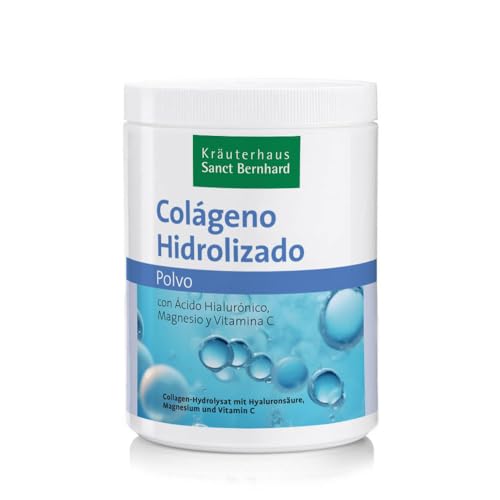 Colágeno hidrolizado con magnesio, ácido hialurónico y vitamina C – Para huesos, articulaciones, piel y cartílagos – Contribuye a la formación y mantenimiento del colágeno | 630 g en polvo