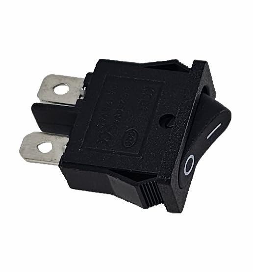 Mini Barca interruttore bilanciere nero 2 perni ON/OFF AC 250V/6A 125V