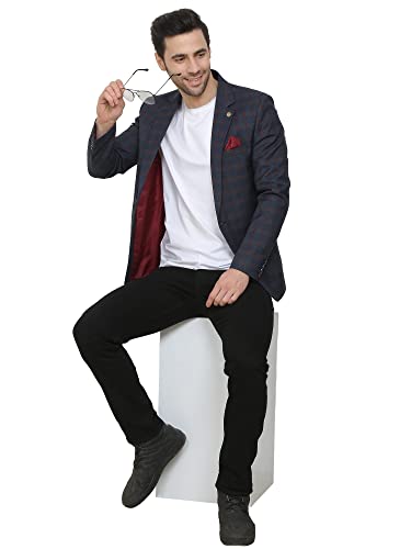 Image of Checkered Single Breasted Casual Men Blazer