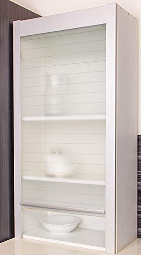 DBR 24 Inches Kitchen Cabinet Glass Rolling Shutter (Frosted), Rose (B092DP4TBP) Amazon Price History, Amazon Price Tracker