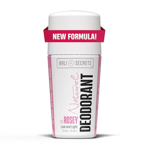 Image of Bali Secrets The New Formula Natural Deodorant for Women & Men. Nonsense Free. Clean Formula for Sensitive Skin. Strong & Reliable Odor Protection. No Synthetic Aluminum. Organic & Vegan [THE ROSEY]