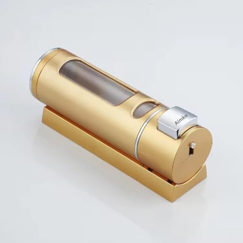 Image of 400 ML Wall Mounted Soap Dispenser | ABS Material with Transparent Liquid Indicator, Ideal Hand Wash Dispenser Bottles | Ideal for Wash Basin or Kitchen Sink | Home | Office (Gold)