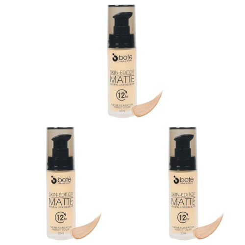 Bote Makeup Skin-Editor Matte Natural Looking Glow For Me Foundation 02 (3 paketi)