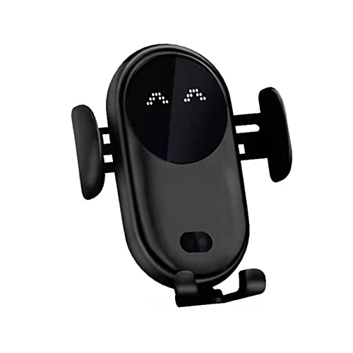 2022 Smart Wireless Auto-sensing Car Phone Stand Holder Charger Fast Charging Fashion, Smart Infrared Sensor Mobile Phone Charging Base, for Car Air Vent (Black)