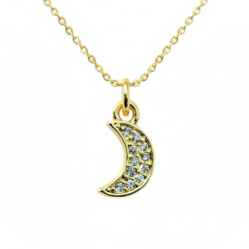 Pendentif demi-lune LKBEADS avec chaîne 45,7 cm, le cadeau idéal inspiré de la nature
