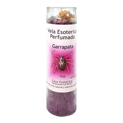 TICK-Palm Wax Spiritual Intention Spell Candle-[Purple] | Vela CASA ESOTERICA PERFUMADA- (GARRAPATA)
