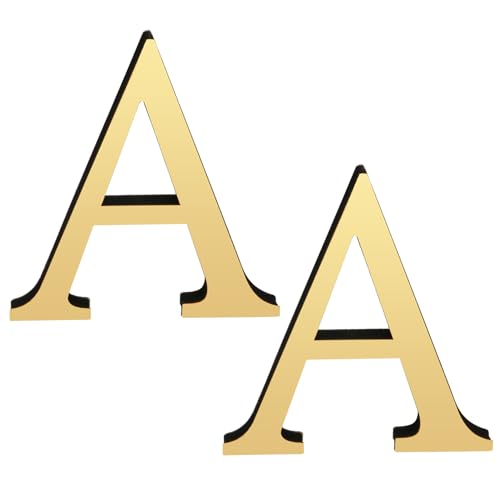 YIEMI 3D Letters for Wall Decor?Gold Elegant Wall Letters for Stylish Letter Wall Decor and DIY Home Decoration ?A,2 pcs?