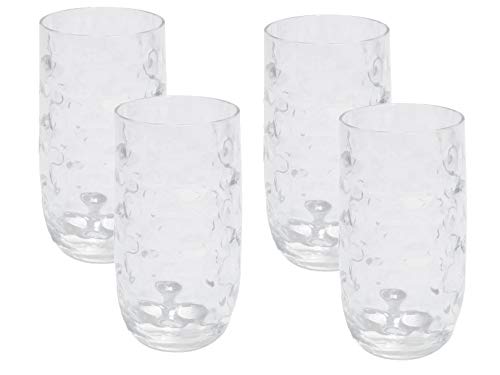 El Mejor Listado de Vaso high ball - solo los mejores. 41 Set 4 Vasos High Ball Wave Acrilico, 650 ml cada uno | CS-09 | BAUM BROTHERS Vasos altos