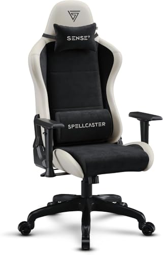 SENSE7 Sedia Gaming Spellcaster FUKU - Eco-Pelle & Alcantara - Comfort Ergonomico, Inclinazione 160°, Braccioli 1D, PU Durevole & Schiuma Traspirante - Ideale per Ufficio o Casa, Design Elegante SENSE7 Sedia Gaming Spellcaster FUKU - Eco-Pelle & Alcantara - Comfort Ergonomico, Inclinazione 160°, Braccioli 1D, PU Durevole & Schiuma Traspirante - Ideale per Ufficio o Casa, Design Elegante