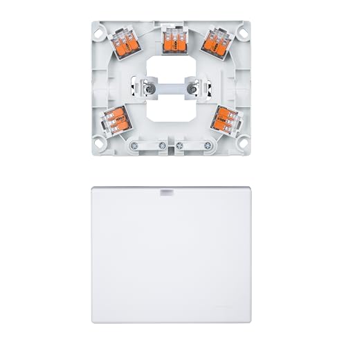 Merten MEG1010-9019 - Caja de conexión para cocina (empotrable, 2 salidas y terminales enchufables,...