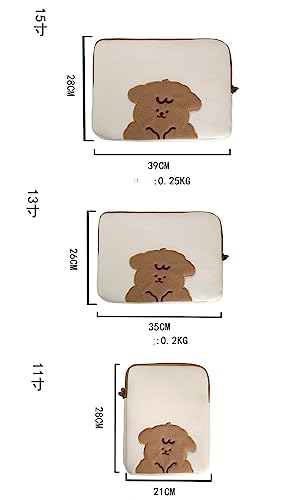 Funda acolchada para portátil de 11-15.6 pulgadas beige miniatura 3
