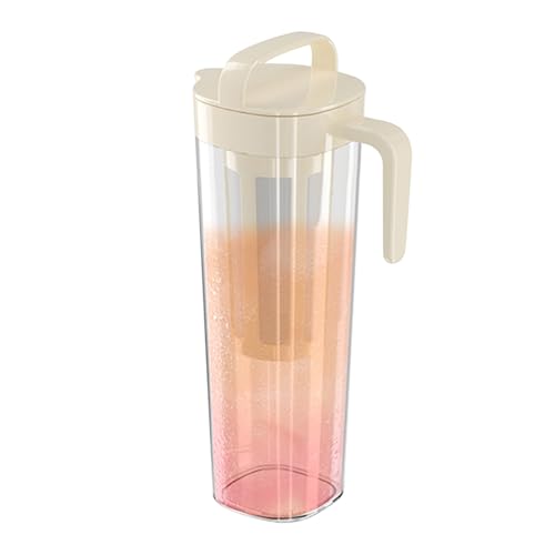 Cafetero de cerveza fría grande: olla hielo manual 1100 ml, infusor frutas con filtro, diseño mango resistente para servicio diario | grande té caliente helado refrigerador café uso