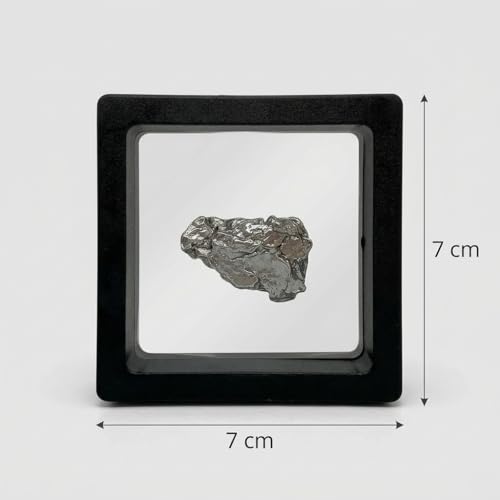 Makai echter Meteorit Sternschnuppe Campo-del-Cielo-Meteorit mit Echtheits-Zertifikat & Aufbewahrungsbox (mit extra Schweberahmen)