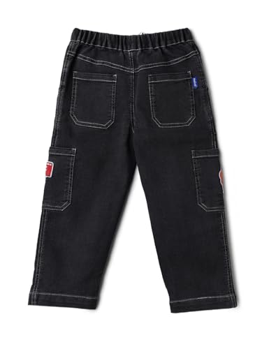 Image of Nautinati Boys Cotton Denim Jeans with Value-Added Detailing | Age 2-10 Years