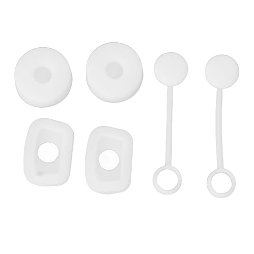 Tappo per Versamenti in Silicone, Accessori per Bicchieri con Tappo per VersamentiCup, Inclusi 2 Coperchi per Cannucce, 2 Tappi per Versamenti Quadrati, 2 Tappi per Perdite