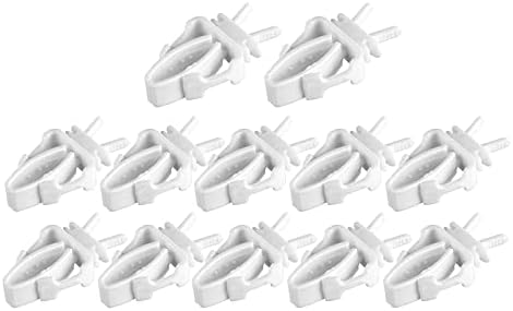 IEUDNS 12 Pack Bird Cage Feeder Clip, Parrot Fruit Vegetable Clips, Bird Cage Feeding Clips for Parrot and Other Birds Supplies, White Sturdy Clips