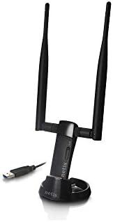 Netis WF2190 Wireless AC1200 Long-Range USB Adapter, Supports Windows, Mac, Linux, Two 5dBi High Gain Antennas, Free USB Cradle