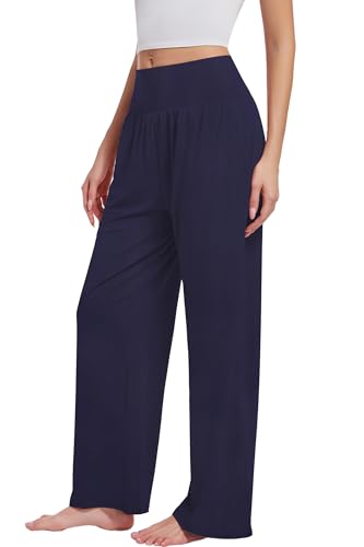 3PACK Women's Casual Loose Wide Leg Cozy Pants Yoga High Waisted Sweatpants Comfy Lounge Pants with Pants with Pockets2