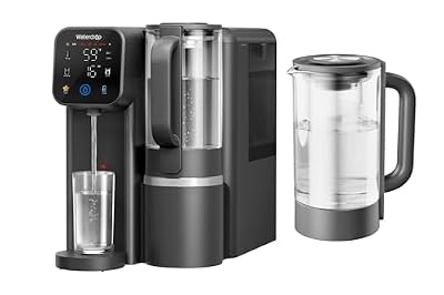 Waterdrop M6CG Countertop Reverse Osmosis System Bundle with Maxblue Glass Water Pitcher, Hot & Cold RO Water Filter, 8-Stage Mineralization, NSF/ANSI 58 & 372 Certified, 3:1 Pure to Drain