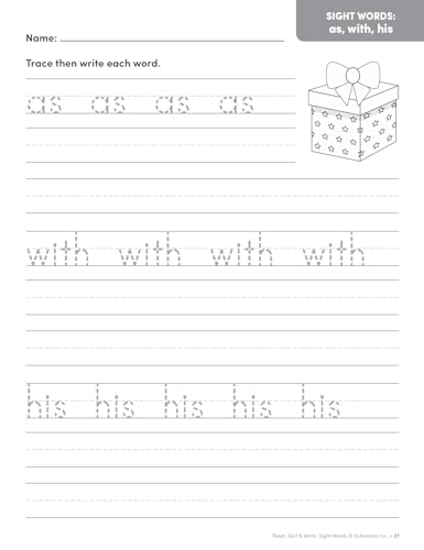 Read, Sort & Write: Sight Words: Fun, Reproducible Activities With Writing Pages That Build Essential Skills - Image 7