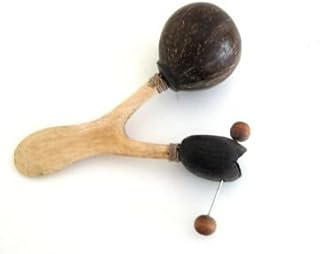Coconut Maracas Shaker Rattle Wood Maracas Musical Instrument for Kids Adults Nice Sound