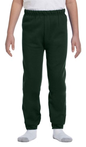 Jerzees Boy's NuBlend Sweatpants, Forest Green, X-Large