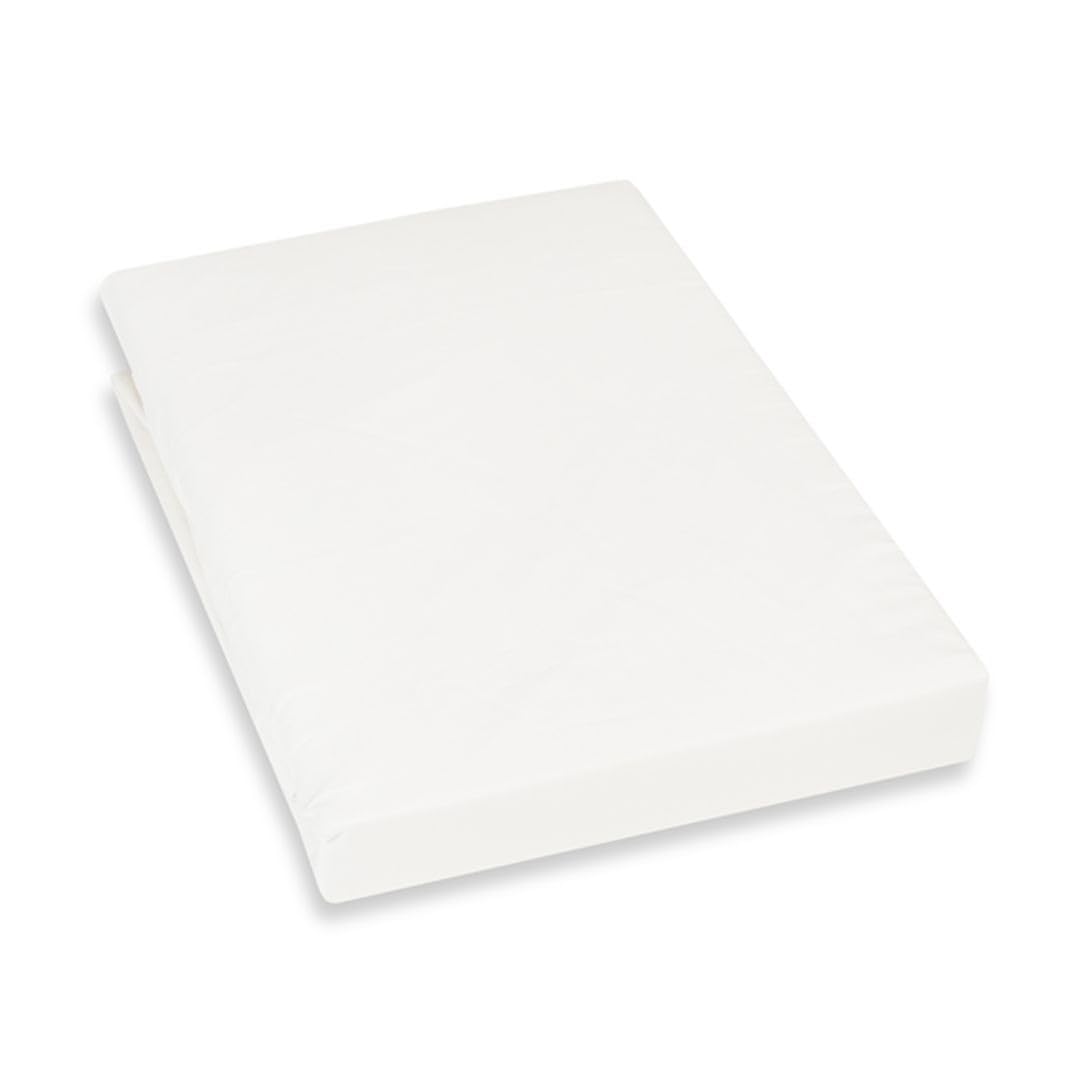 Kayori Kai Spannbettlaken 100% Baumwolle Offwhite 180x200 cm, Matratzenhöhe bis 35cm, Bügelfrei Pflegeleicht