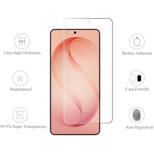 Image of Ailun Glass Screen Protector for Galaxy S26 3 Pack + 2 Pack Camera Lens Tempered Glass Fingerprint Unlock Compatible 0.25mm Anti-Scratch Case Friendly Clear - HD [Not For S26 Plus /S26 Ultra]