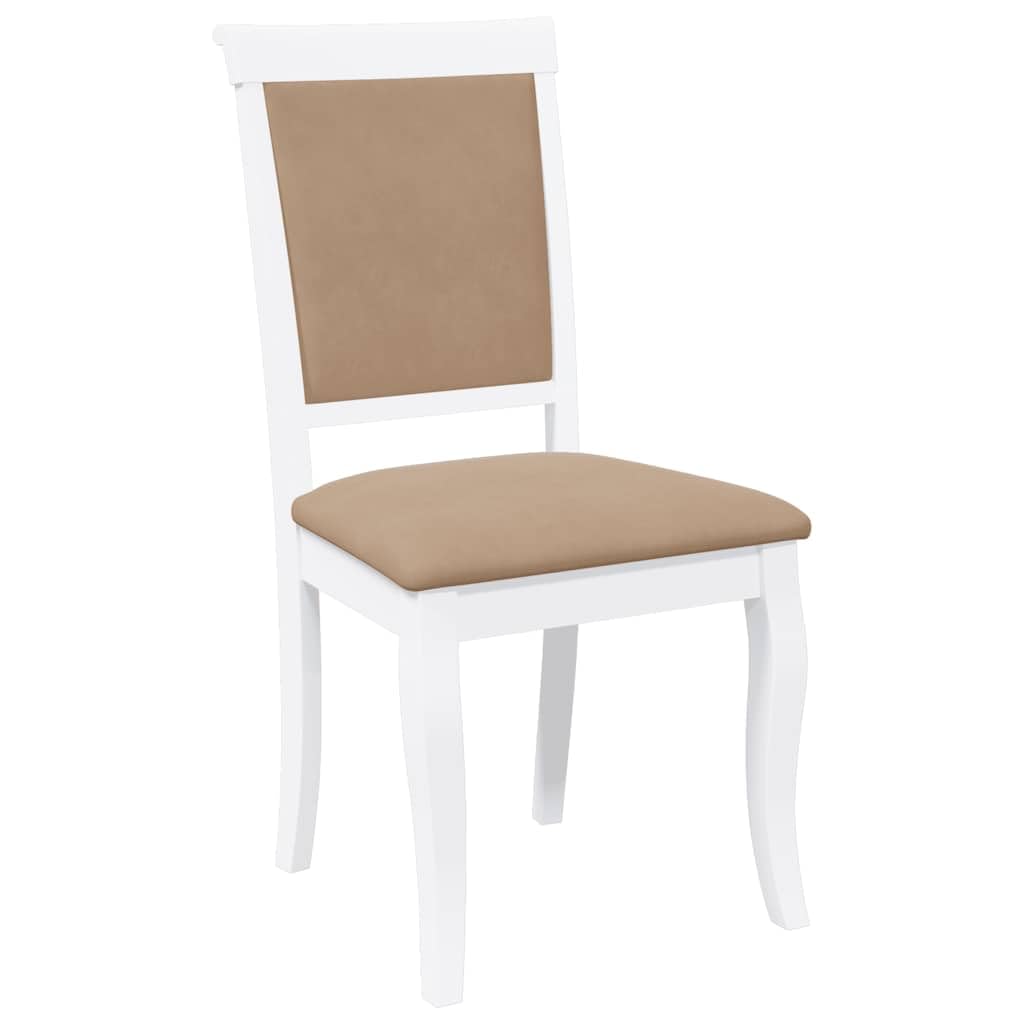 Generisch Sillas de comedor con cojín 2 pcs. Blanco madera maciza árbol de