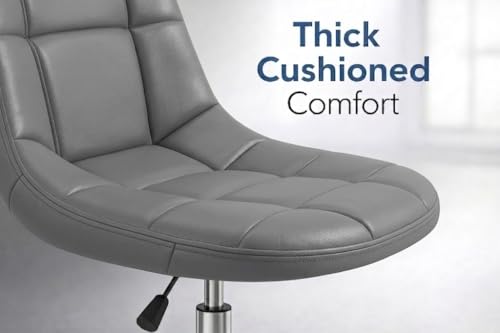 Image of Modern Egg Shape Bar Stool with 360 Swivel | Height Adjustable Bar Chair | Counter Stool & High Chairs | Comfortable for Home, Office, Restaurant Bar, Cafe & Cash Counter - (Grey)
