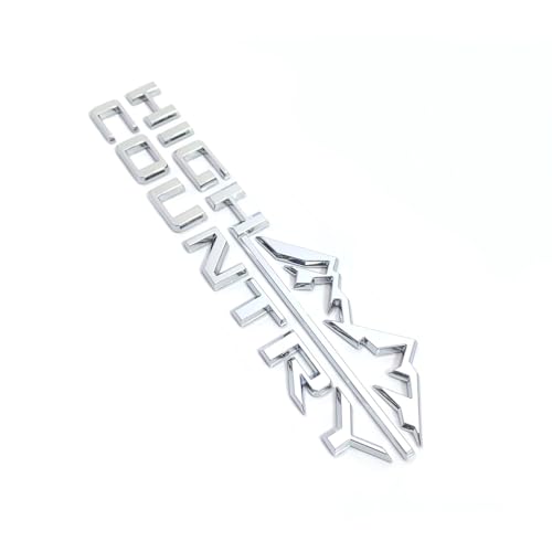 Image of 2pack OEM High Country Emblems 3D Letters Side Badge Compatible with Silverado Tahoe Suburban 2019-2025 High Country 85101611 Glossy Chrome