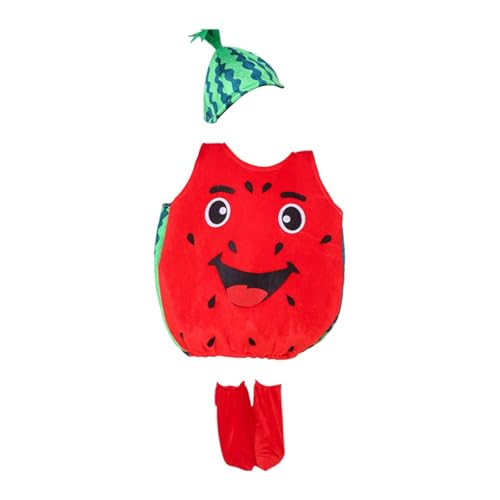Nishiyuenyi Disfraz de sandía para niños, Ideal para Fiestas, presentaciones en, L